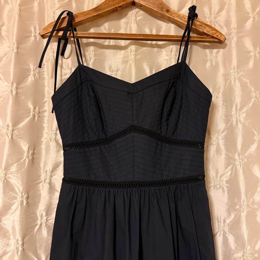 Christy Lynn Mira Tiered Midi Dress Navy Blue Sleeveless - Picture 4 of 11